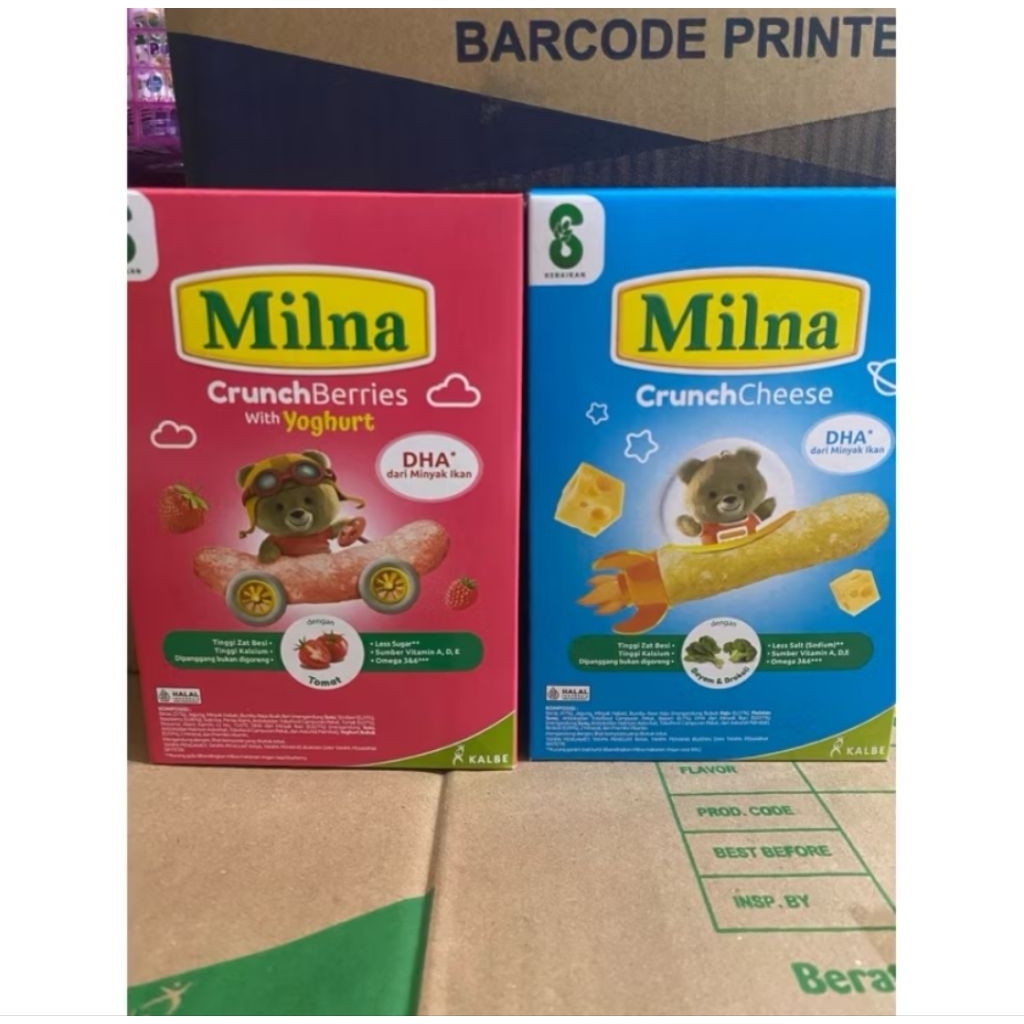 cemilan bayi di atas 8 bulan Milna crunch berries, cheese dr kalbe