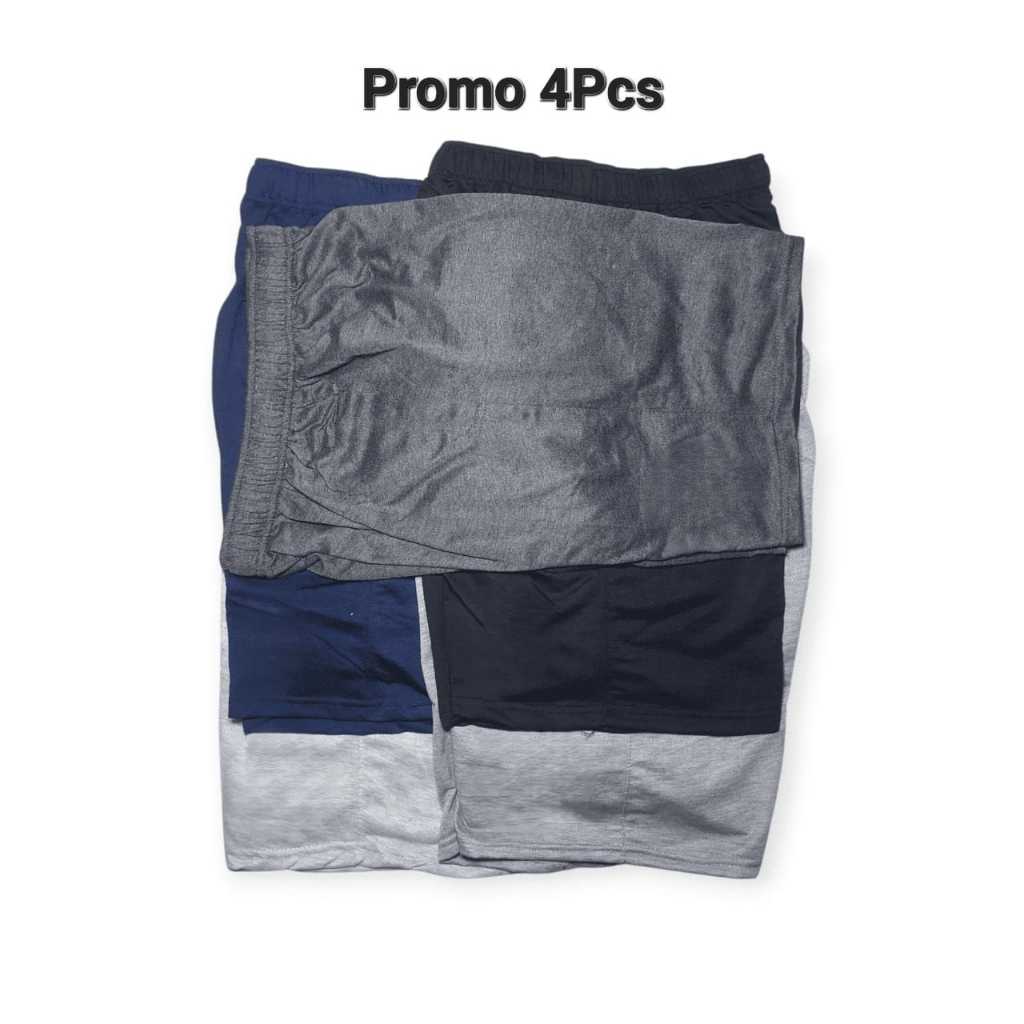 PROMO 4PCS / Celana Pendek Pria / Celana Pendek Kaos / Celana Pendek Dewasa