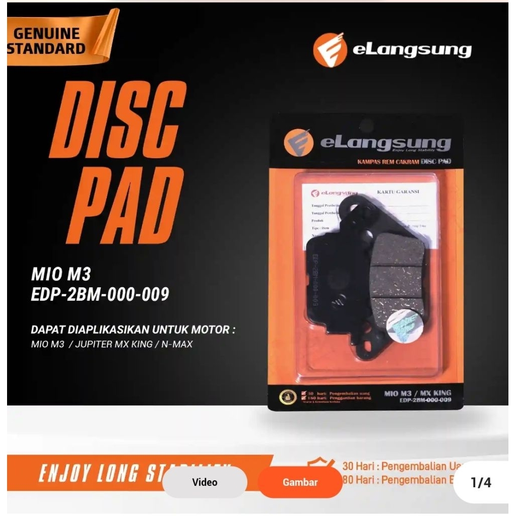 Kampas rem depan mio m3 mio j