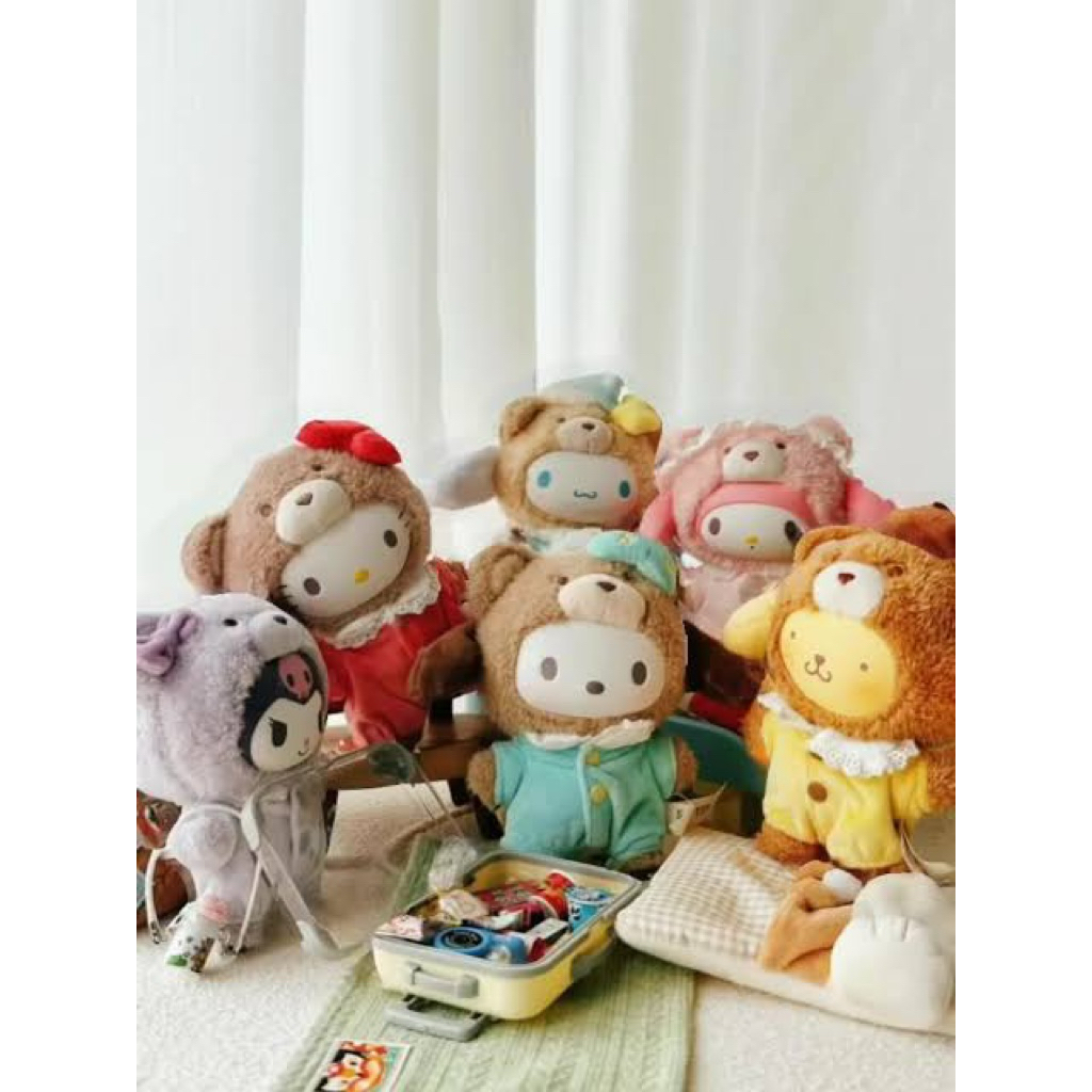 READY TOPTOY 100% ORI [BISA PILIH] Sanrio Plush Latte Baby Kuromi Melody Pochacco Pompompurin hijab