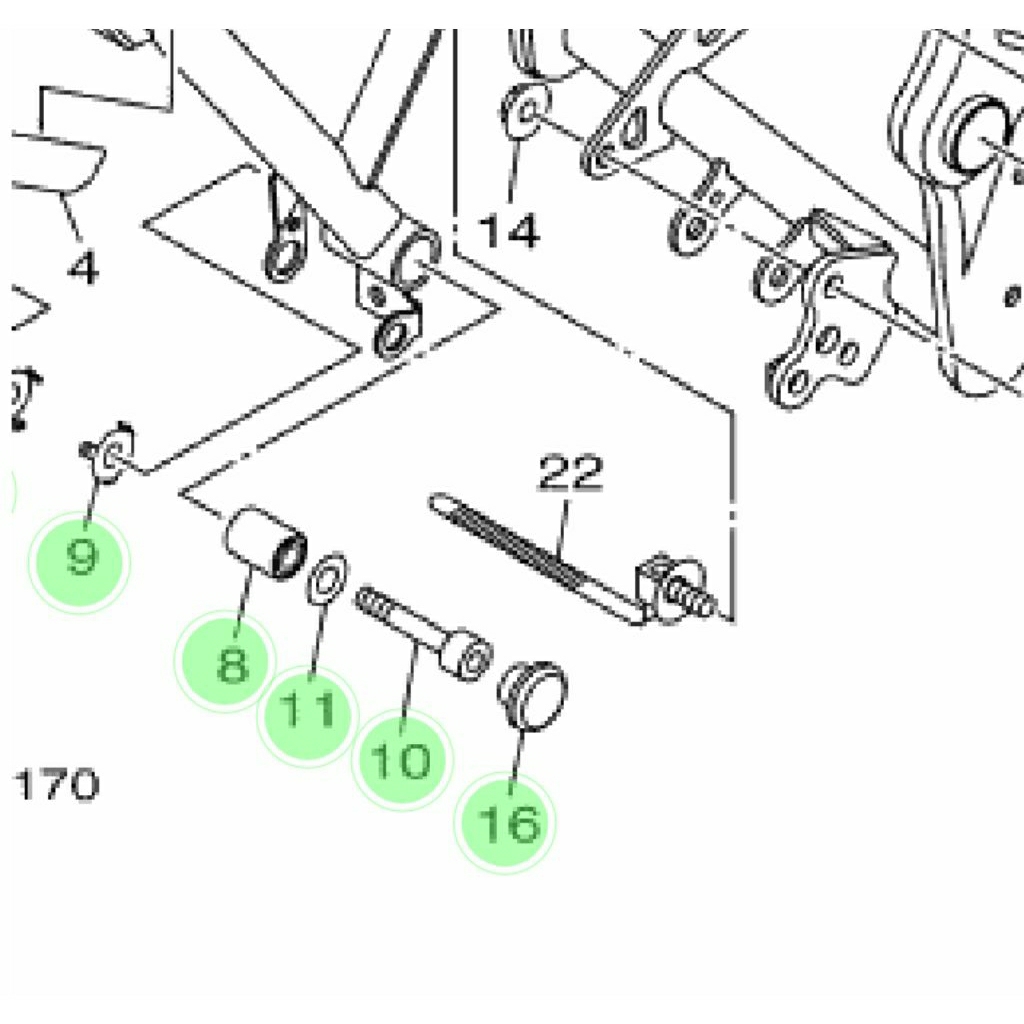 baut mesin mt 25 R25 Original Yamaha