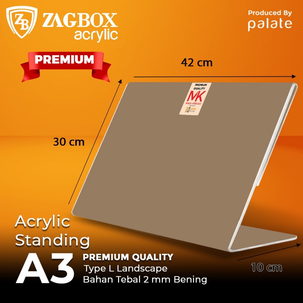 

KODE O93S Acrylic Tent Holder Akrilik Tent Card A3 L Landscape Brosur