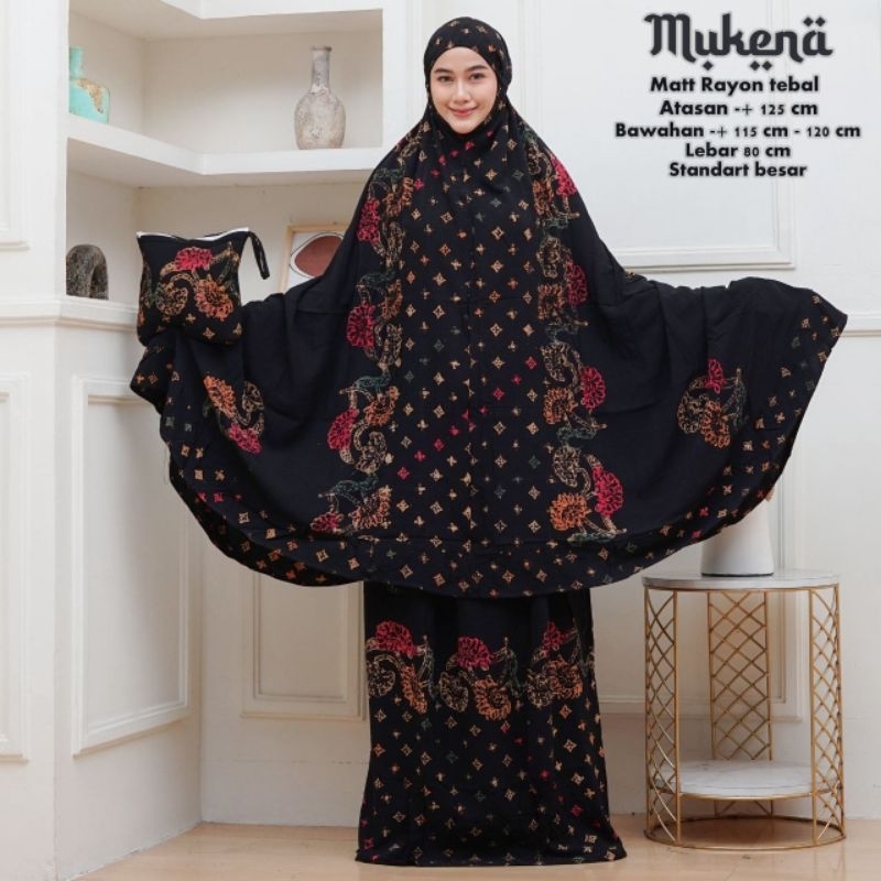 batik mukena dewasa motif bunga