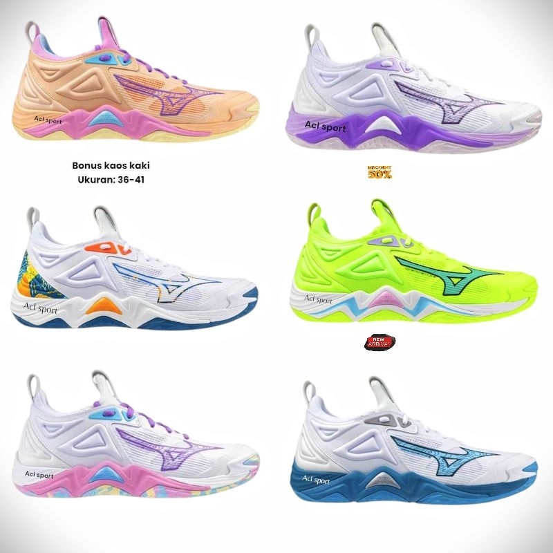 Sepatu Voli Wanita Mizuno Wave Momentum 3 Grade Ori Sepatu Volly Wanita Terbaru