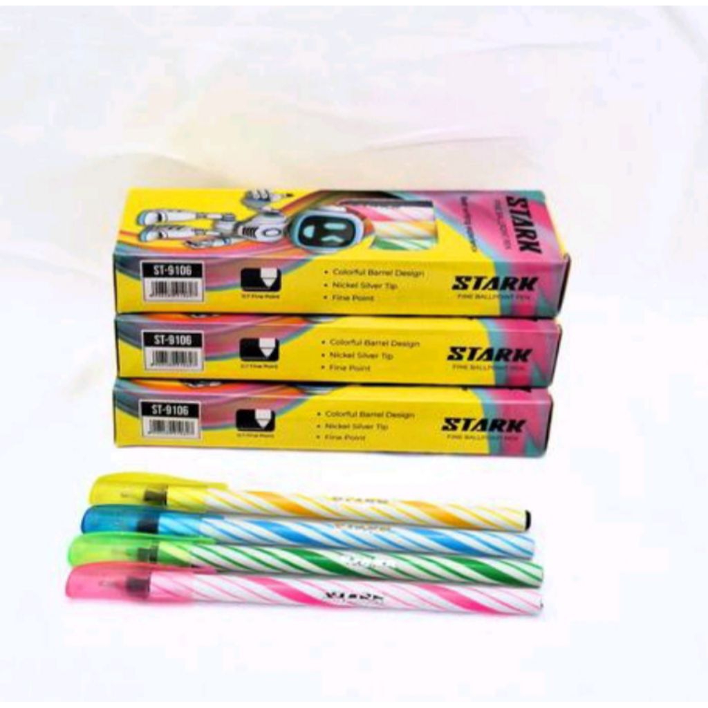 

1 Lusin Pena Ulir Stark Warna / Pulpen Ulir Warna