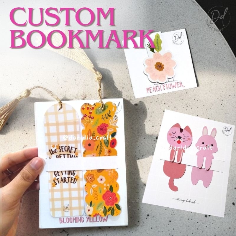 

CUSTOM DESIGN BOOKMARK / PEMBATAS BUKU AESTHETIC