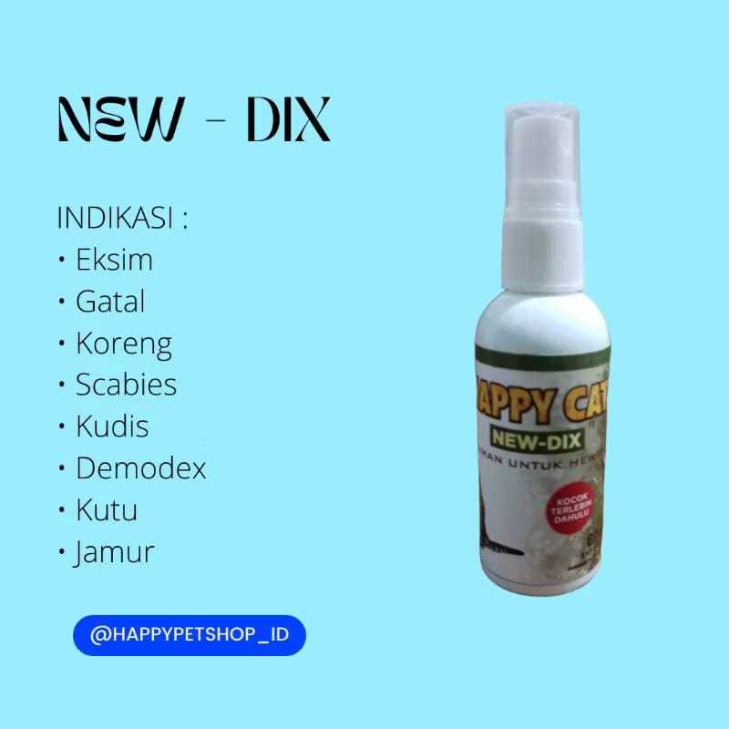 NEW DIX OBAT SPRAY GATAL UNTUK KUCING LUKA DAN KORENG, EKSIM, GATAL-GATAL