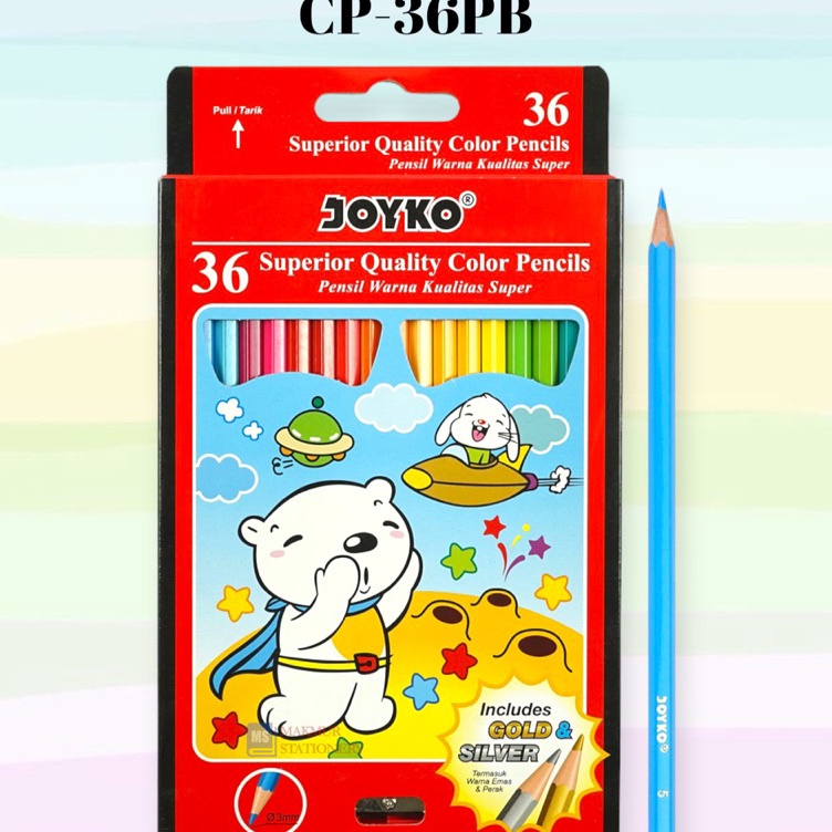 

KODE C24H Pensil Warna Joyko Panjang 36 Warna CP36PB