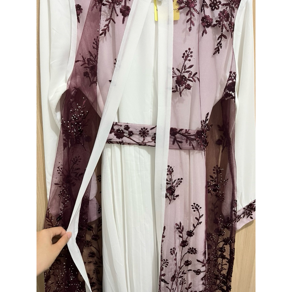 dress kondangan/baju kondangan maroon/gamis kondangan/ gamis