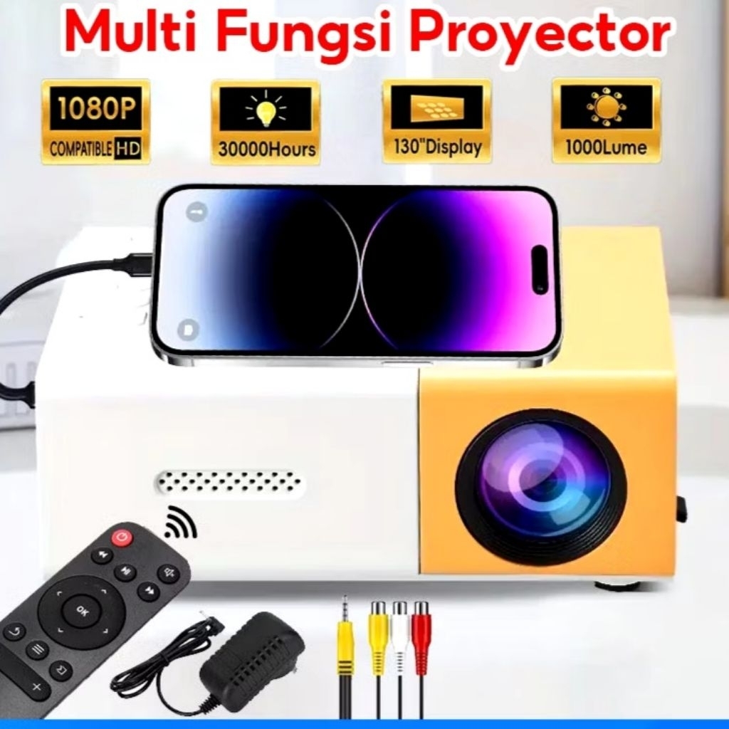 Proyektor Mini Portable HP Android iOS 4K