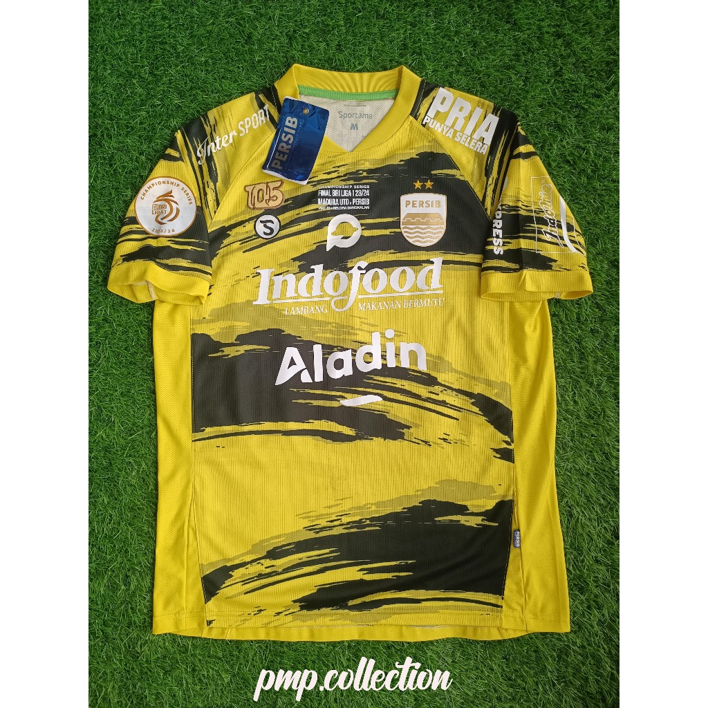JERSEY PERSIB GK AWAY FINAL CHAMPIONSHIP SERIES LEG 2 2023-2024 ORIGINAL PLAYER ISSUE (MENDOZA 29 + 