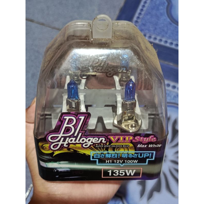 (16F) LAMPU HALOGEN H1 12V 100W 135W B1 HALOGEN SUPER MAX WHITE PUTIH