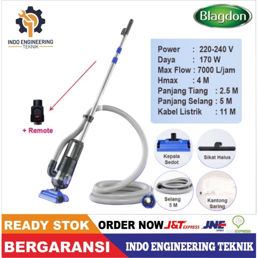 Vacuum Pump Pembersih Kolam Ikan Dan Kolam Renang Blagdon Vacum Portable