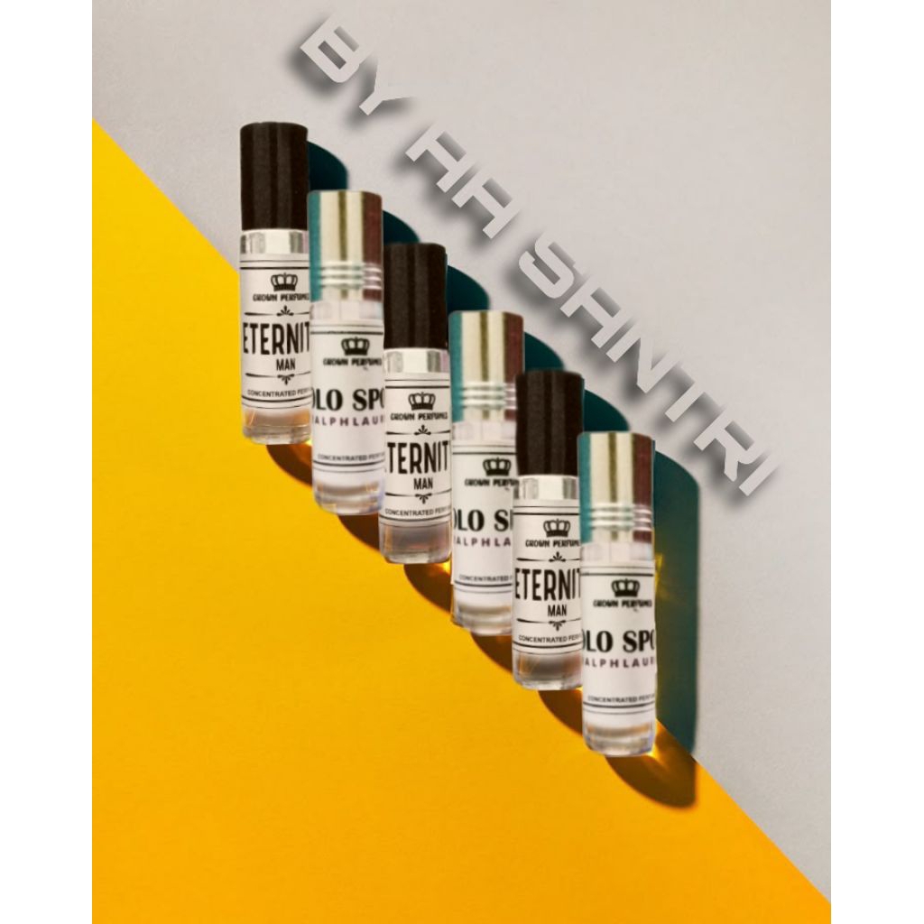 PARFUM ROLL-ON (6ML) PREMIUM TAHAN LAMA,AROMA ETERNITY & POLO SPORT