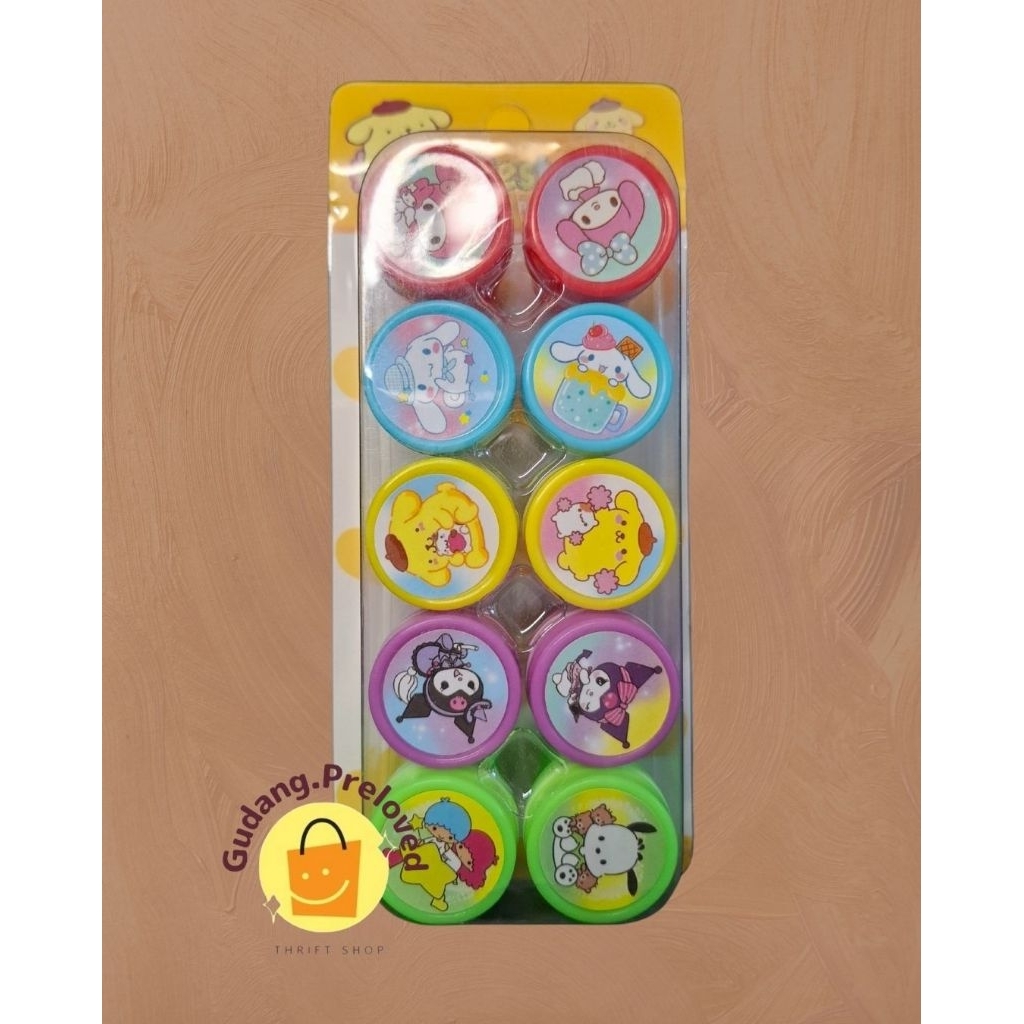 

Stamp Sanrio 10 pcs / Mainan Stempel Lucu - Baru/New