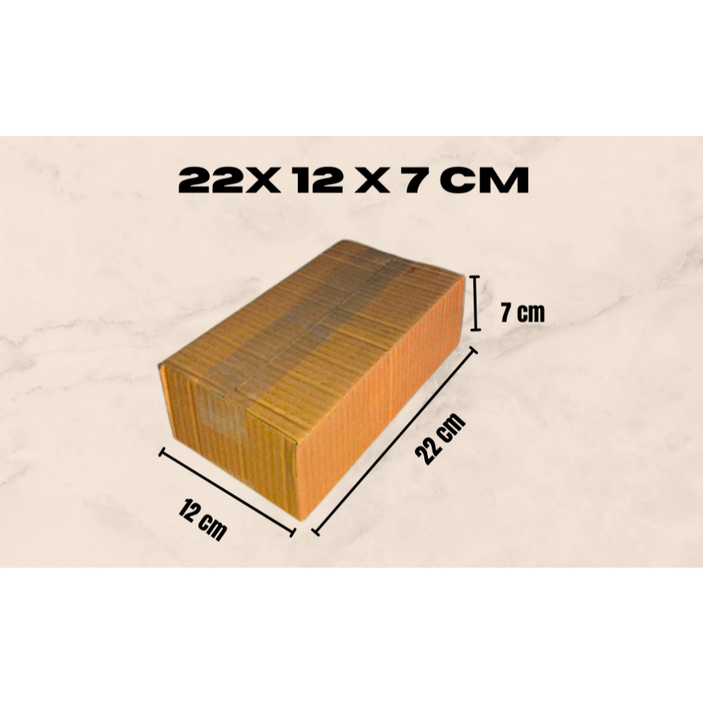

Kardus/karton box polos packing ukuran 22 x 12 x 7