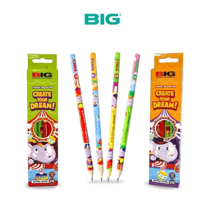 

(1 PAK) 12 Pcs BIG Pensil 2B Karakter PS-115 / PS-117