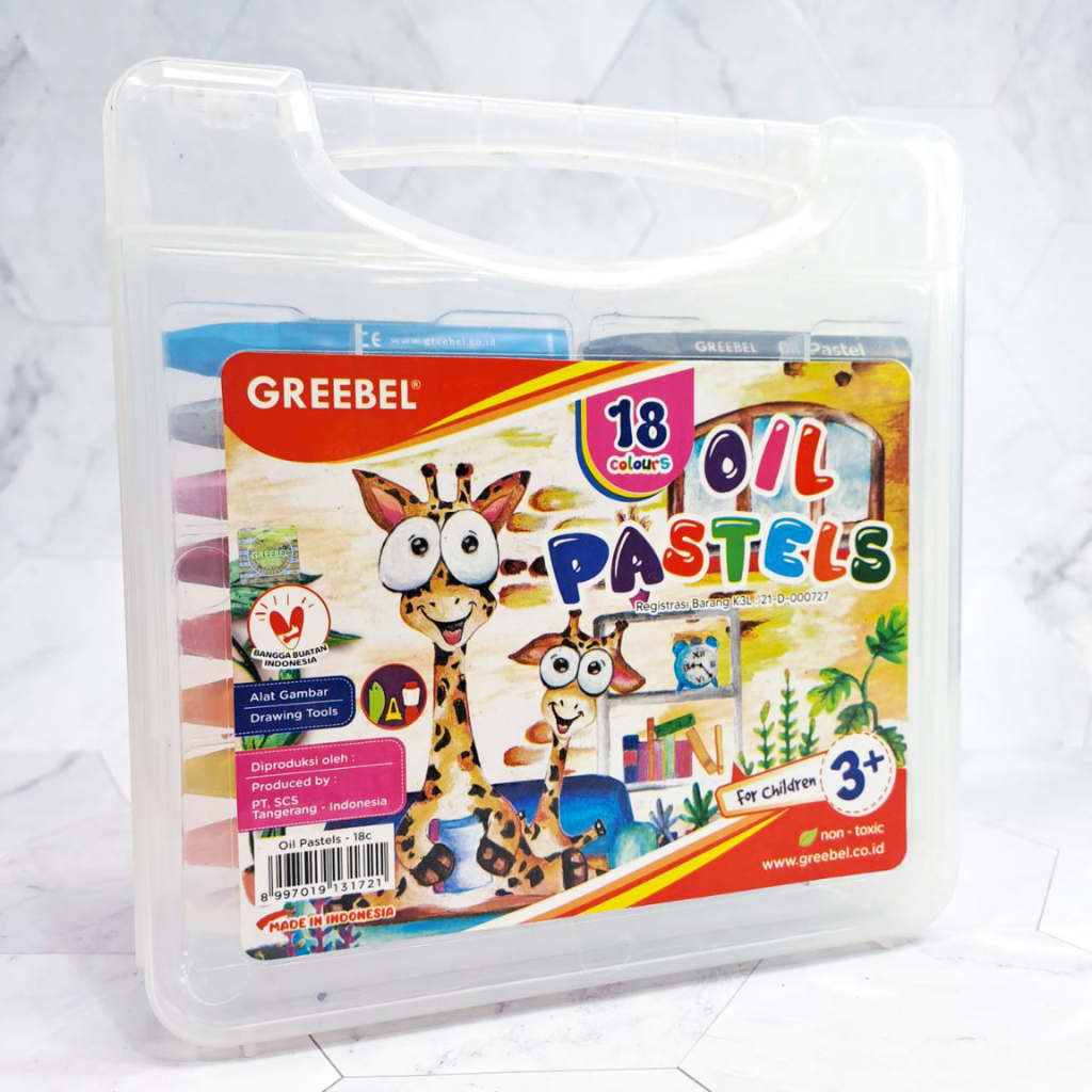 

Greebel Krayon Oil Pastels 18 Warna - Non Toxic & Mudah Dibaurkan
