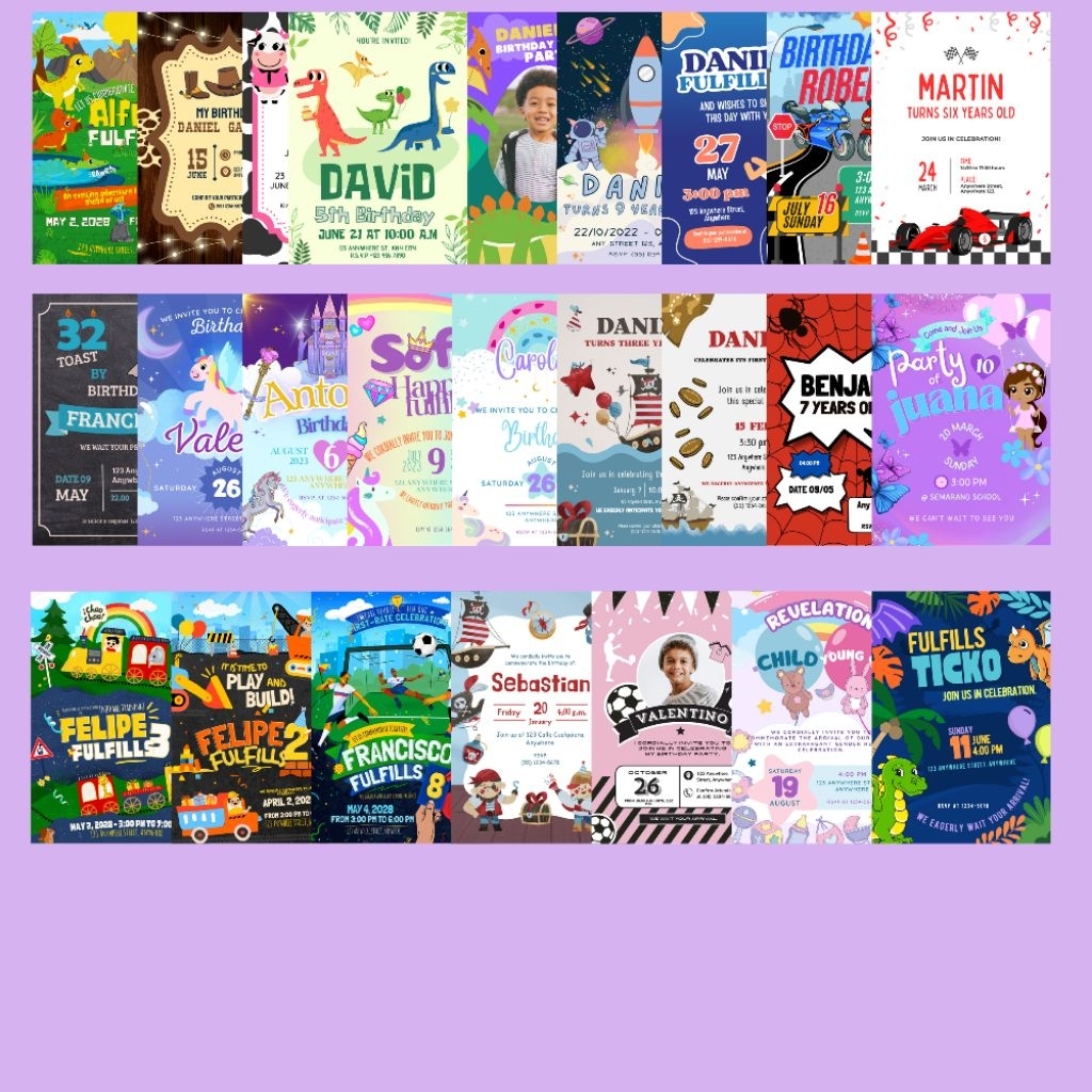 Undangan Ultah Anak Custom