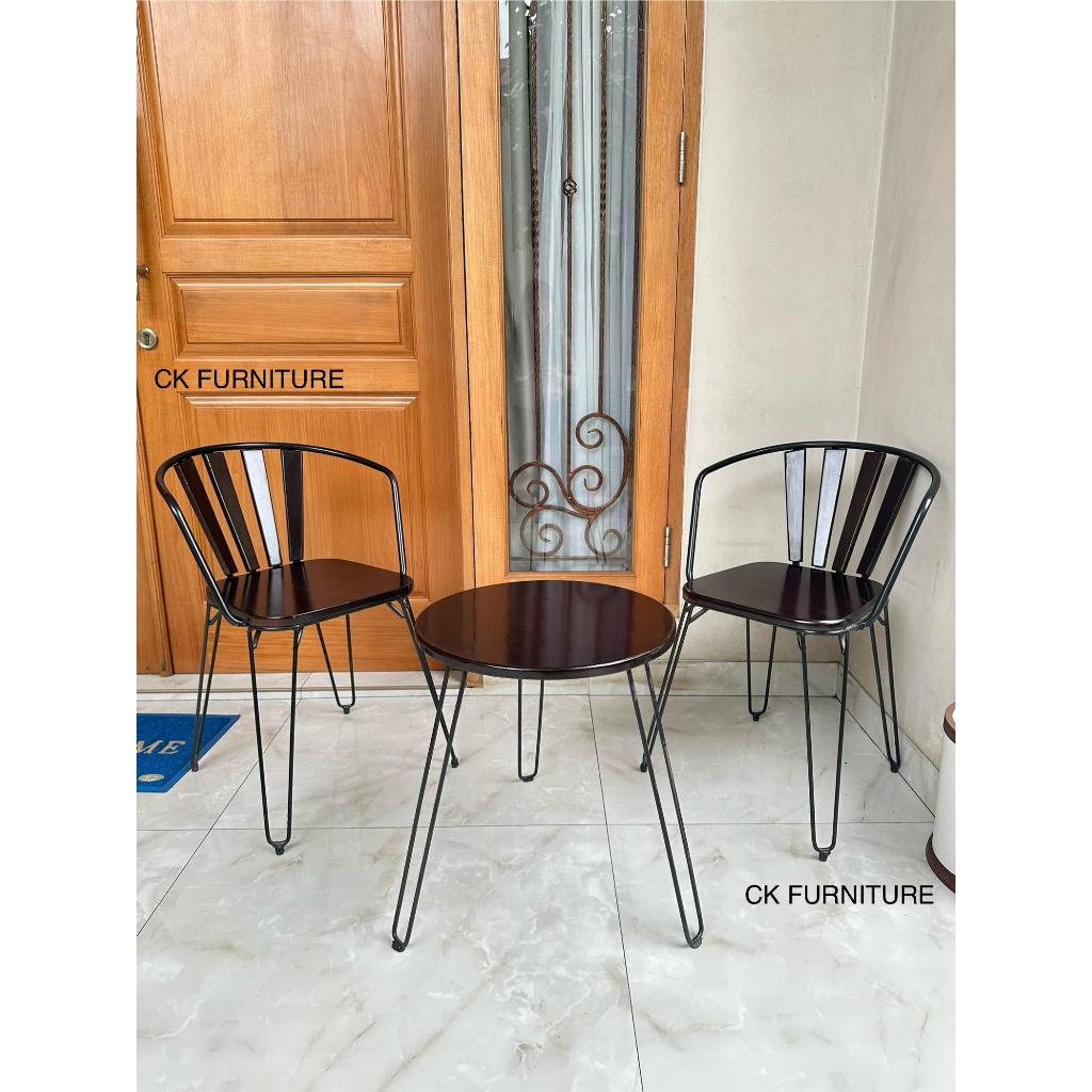 KURSI MEJA TERAS RUMAH MEJA KURSI TAMAN OUTDOOR KURSI BESI