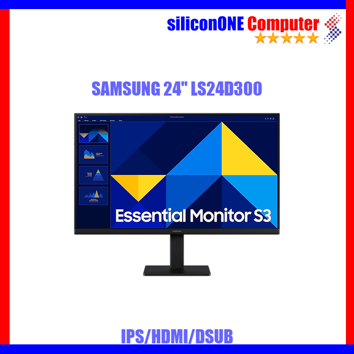 Samsung 24" 24D300 LS24D300 Monitor FHD 100Hz IPS S24D300