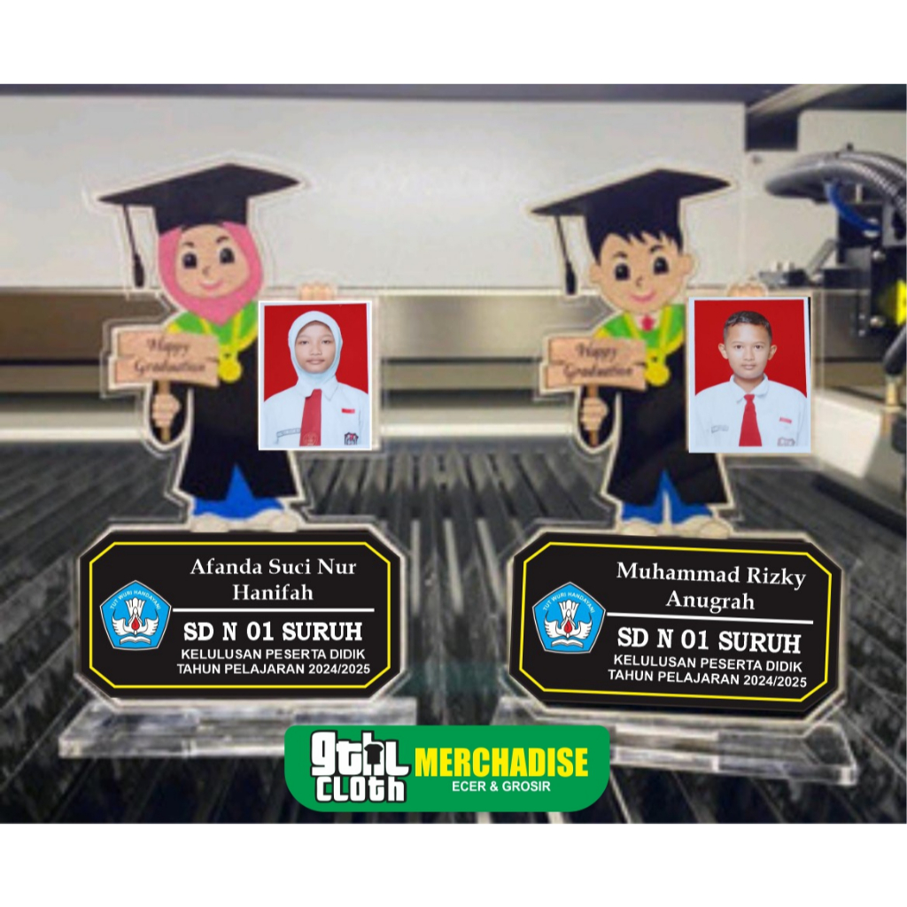 Vandel Wisuda Anak Kekinian Custom Nama & Foto | Kado Kelulusan TK SD PAUD Unik Lucu I PLAKAT AKLIRI