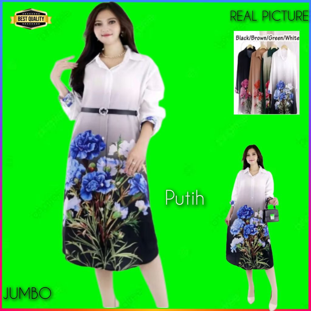 Baju Gaun Jumbo Wanita Melia Dress Jumbo LD 120 Natal Korea Pesta Hitam