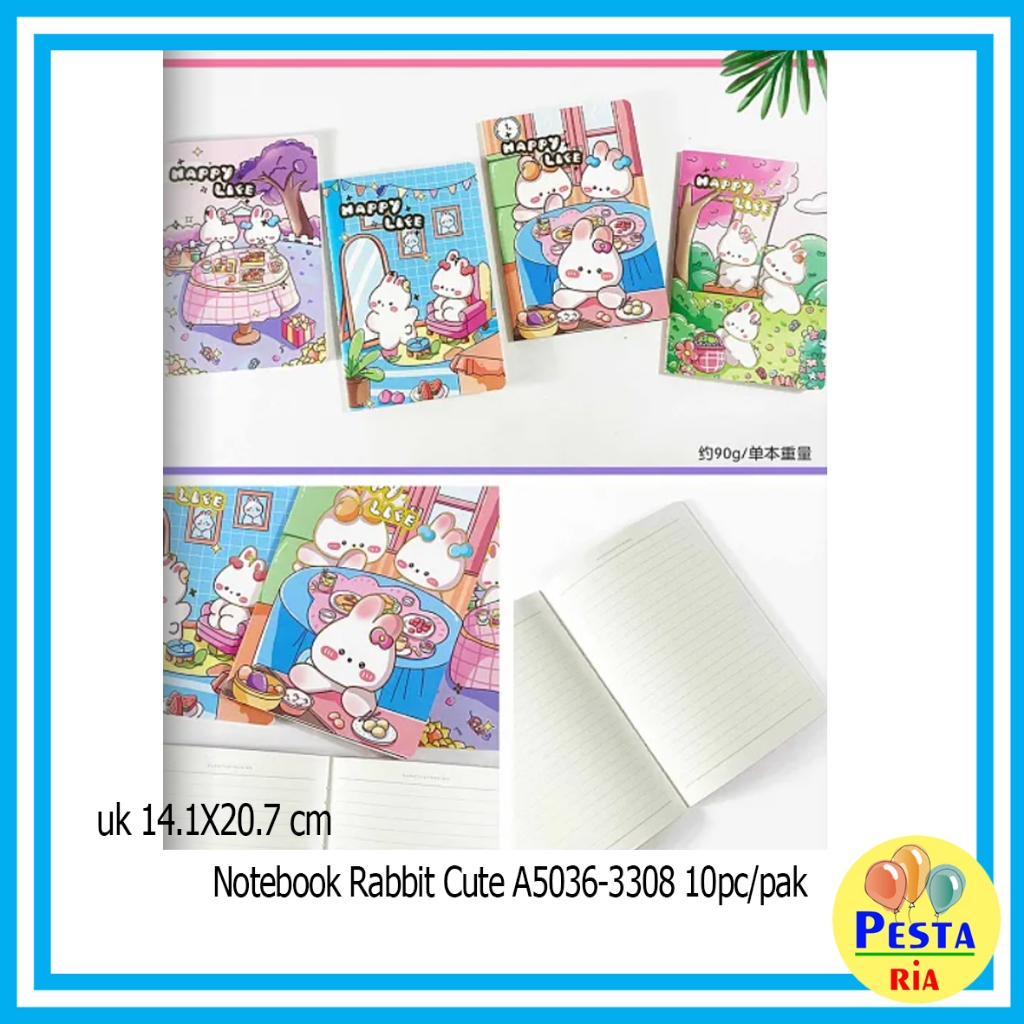 

Murah!! Notebook Rabbit Cute, buku diary, buku catatan, buku agenda
