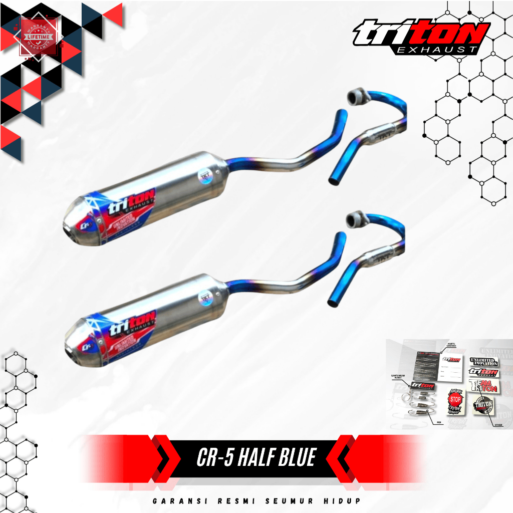 Knalpot Triton Type CR-5 CRF150L WR155 KLX150 Original Triton Exhaust
