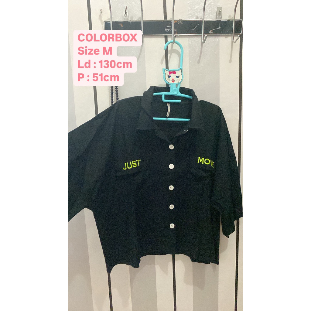 [Preloved] kemeja hitam colorbox