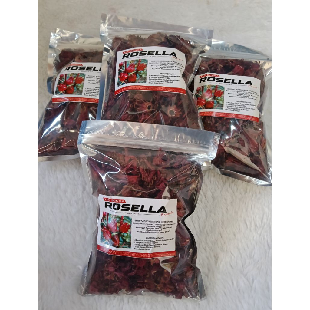 

Bunga Rosela Rosella Merah Kering 100 gram 1 ons