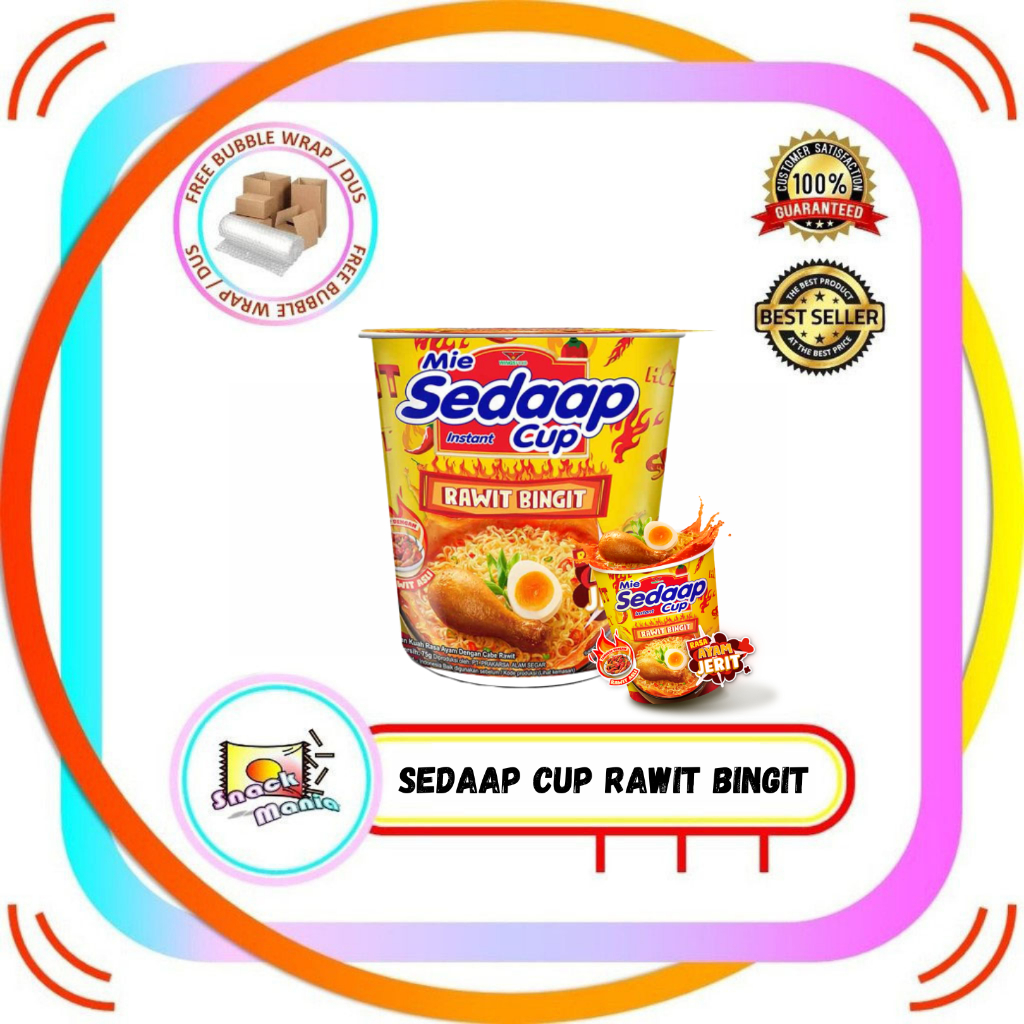 

Mie Sedaap SEDAP CUP Rawit Bingit Kari Mercon Mi Instant Noodles ~ 79 gr