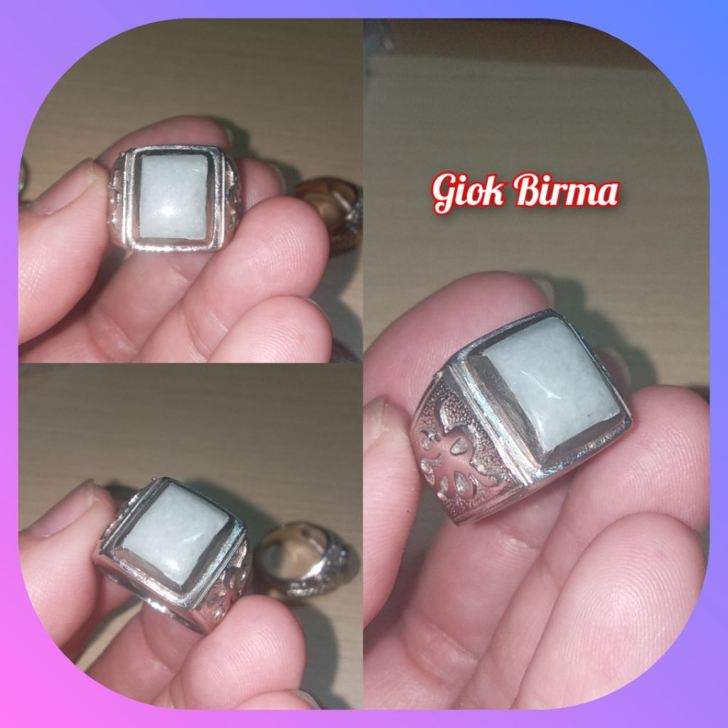 Cincin Giok Birma type A Natural Batu Kesehatan