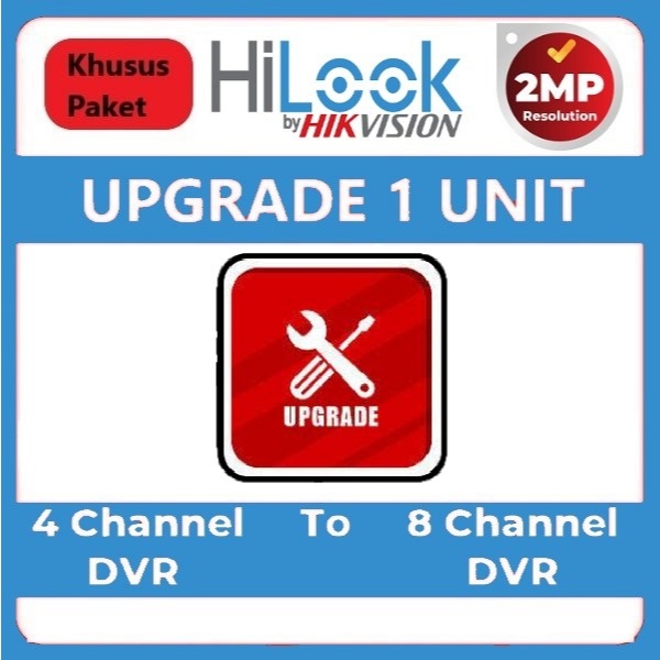 Upgrade DVR HILOOK 2MP 4 Channel to 8 Channel Khusus Paket CCTV HILOOK