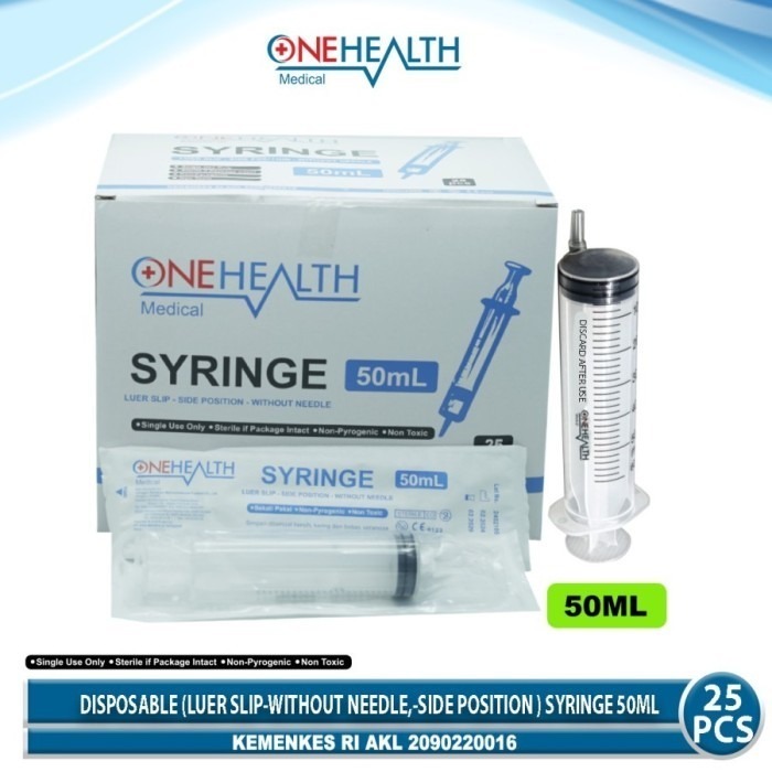 Suntikan 50cc Onehealth Lubang samping lubang tengah