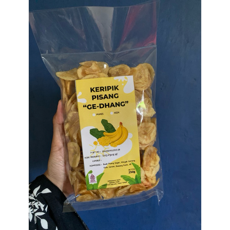 

Keripik Pisang ‘Gedhang’ Manis atau Asin Gurih 250gr