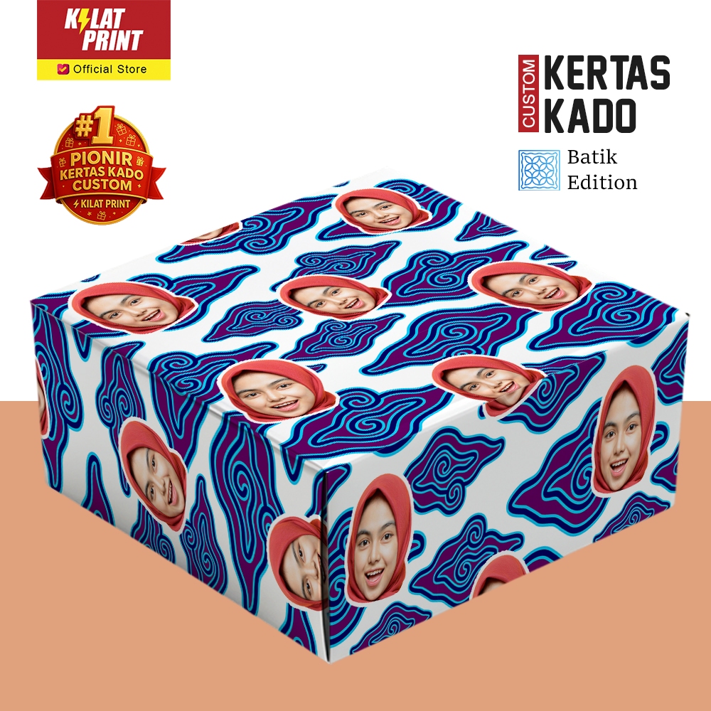 

Kertas Kado Muka Custom Gift Cowok Birthday Batik Edition