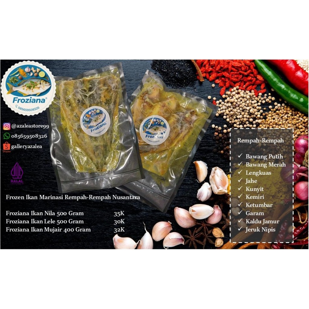 

FROZIANA - FROZEN IKAN MARINASI (IKAN NILA 500 Gram)
