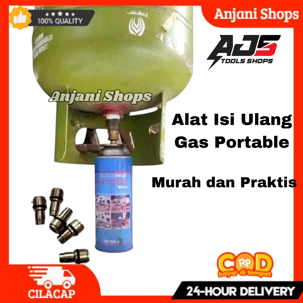 Alat Isi Ulang Gas Kaleng Portable Refil Gas Kaleng Portable SImpel Nepel Isi Ulang Gas