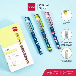 

Deli Pulpen Roller / Roller Pen 0.5mm Kapasitas Tiinta 1100 meter S850