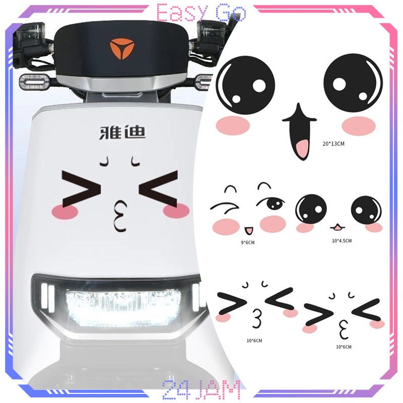 1set Stiker Sepeda Listrik Tahan Air Decal Sepeda Listrik Sticker Motor Listrik Dekoratif Sticker He