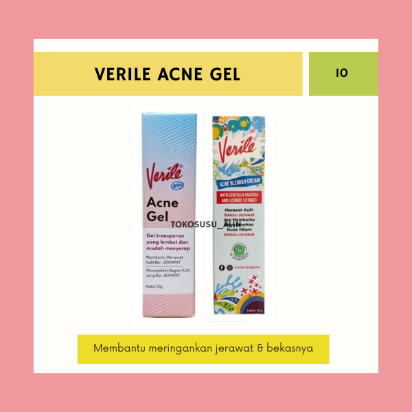 VERILE ACNE GEL 10 G / VERILE ACNE BLEMISH 10 G / JERAWAT & NODA BEKAS JERAWAT
