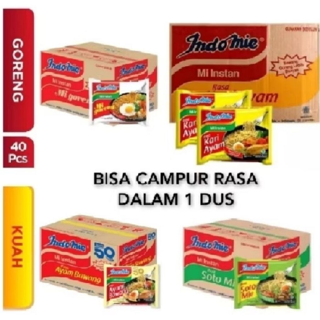 

Indomie all variant Goreng & Rebus 1DUS [40PCS]