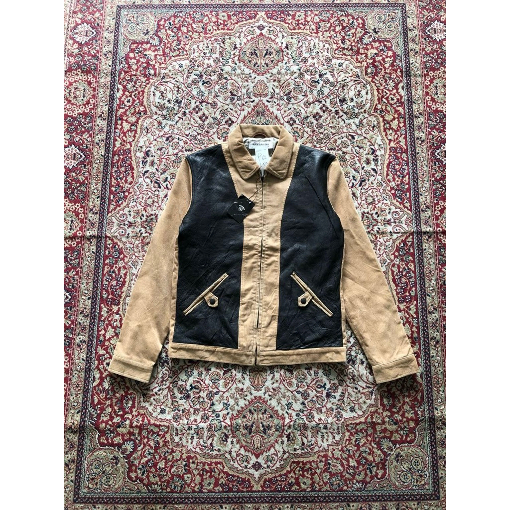 Rude gallery japan 2 leather mix cordoroy work jacket F616