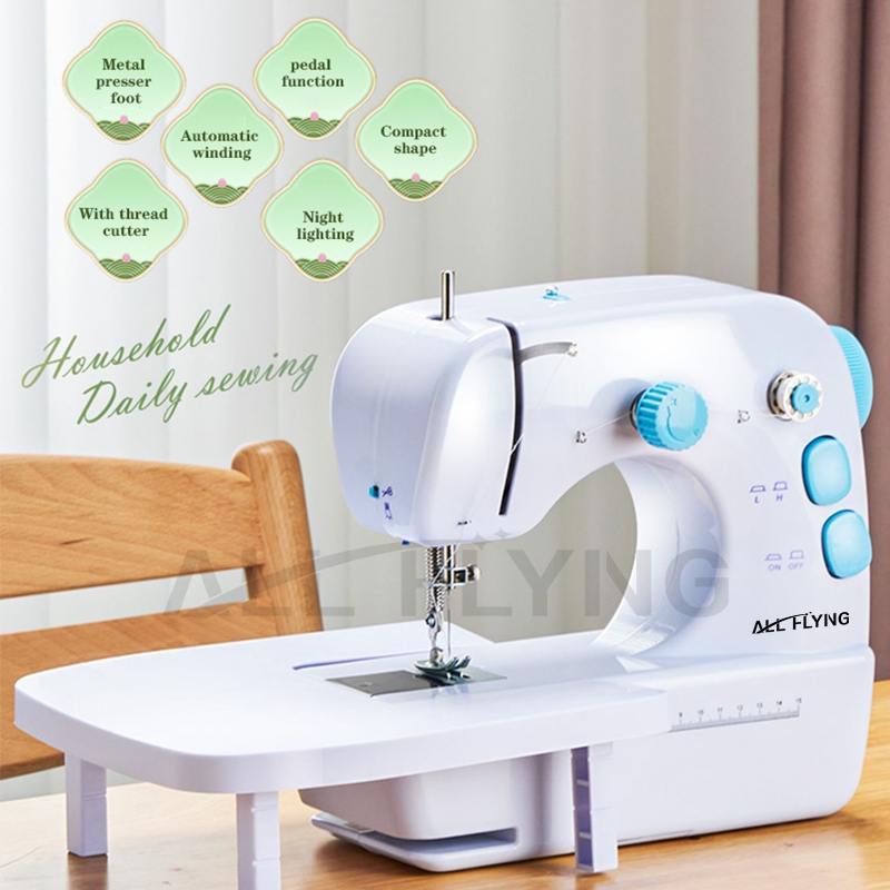 ALL FLYING   Mesin Jahit 309 Portable Mini ElectricPortable Jahit Kecepatan Rumah Disesuaikan Dengan