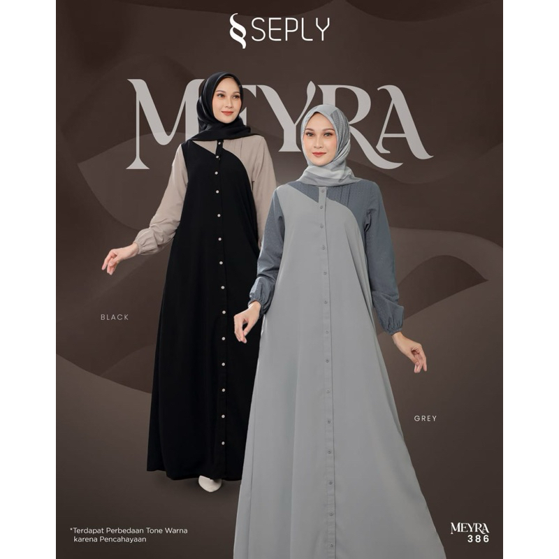 SEPLY GAMIS MEYRA 386 (Grey, Black) Dress