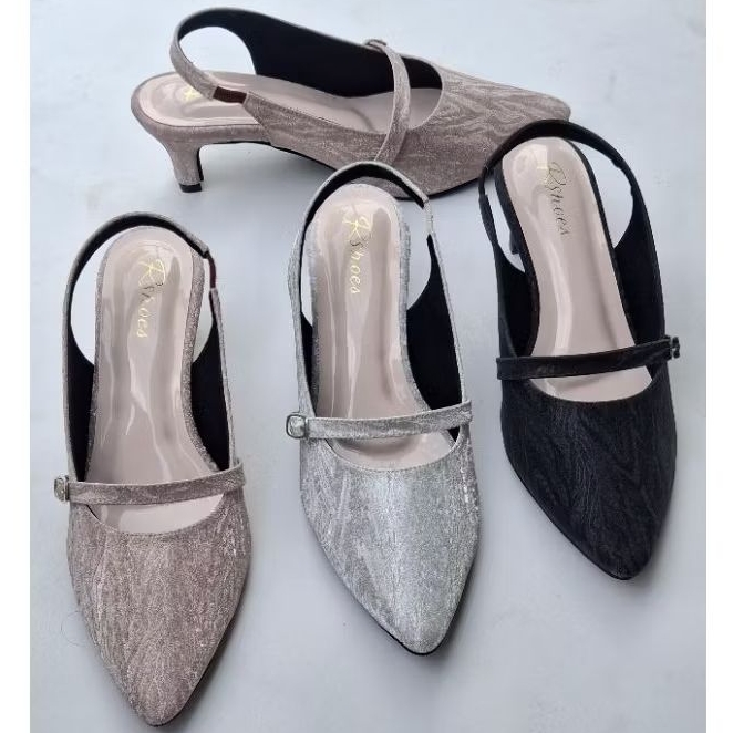 sandal jumbo wanita mules ladon 45-37 heels/hak 5cm big size