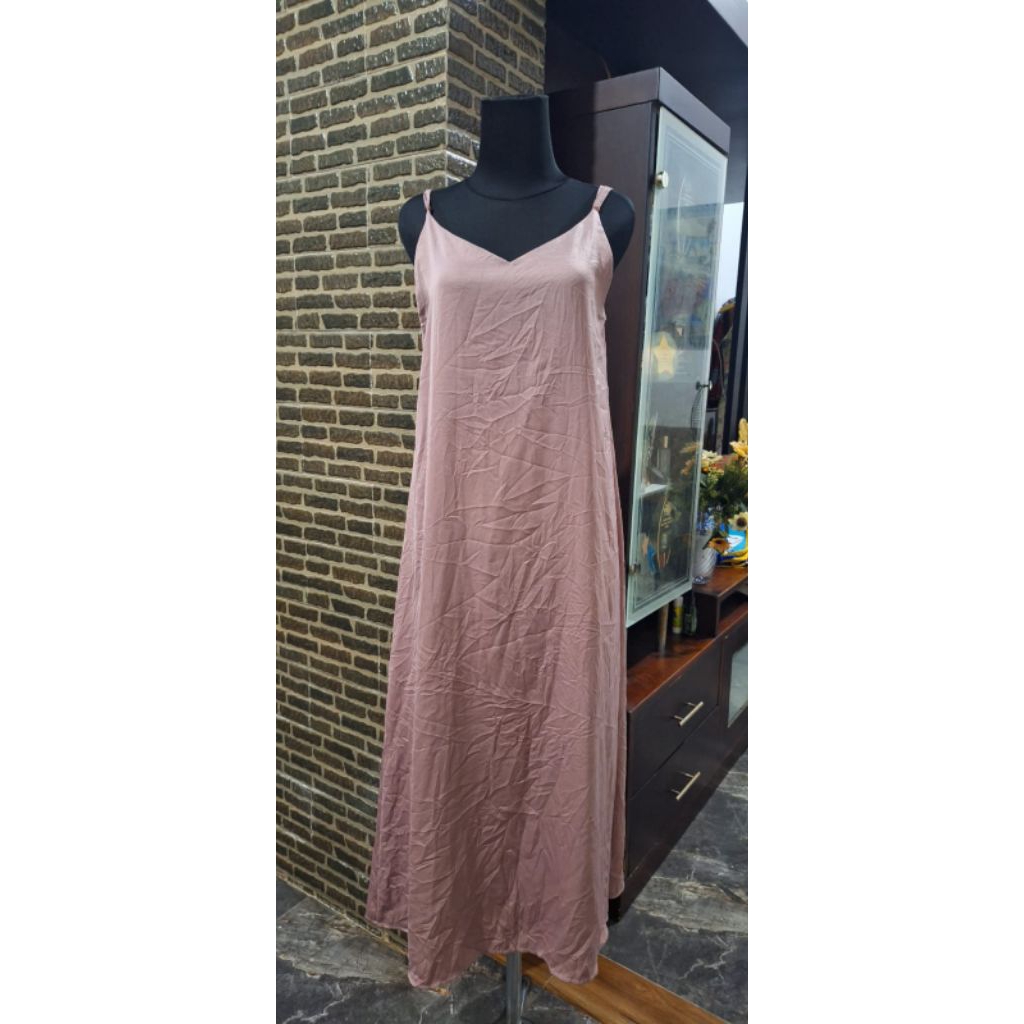 Dress sifon overall/ Dress sifon ol polos