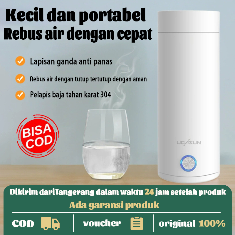 Teko Listrik Portable 400ml - Pemanas Air Mini untuk Travel/Kantor, Pemanas Cepat, Bisa USB