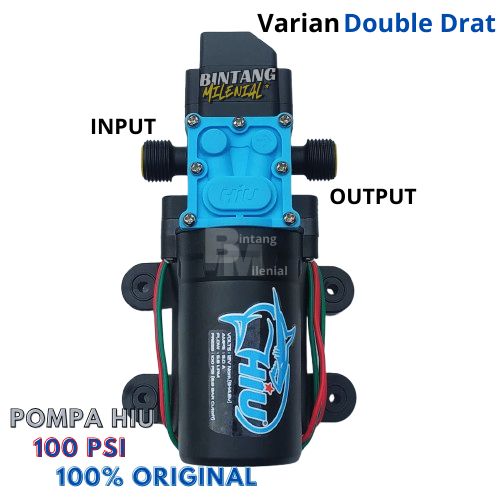 Pompa DC DOUBLE DRAT HIU/SINLEADER 100 PSI - Terbaru Otomatis Bertekanan tinggi - Nikuma 160 PSI